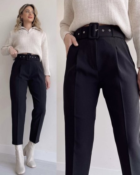 بنطلون قصة ZARA بقشاط